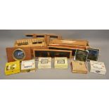 A Collection of Automaton Magic Lantern Slides with Viewer and various boxed sets of magic lantern
