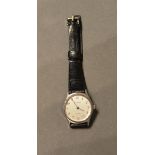 A Certina Stainless Steel Ladies Wristwatch with leather strap