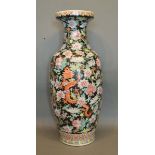 A Chinese Porcelain Large Oviform Vase decorated in polychrome enamels, seal marked base, 61cm tall
