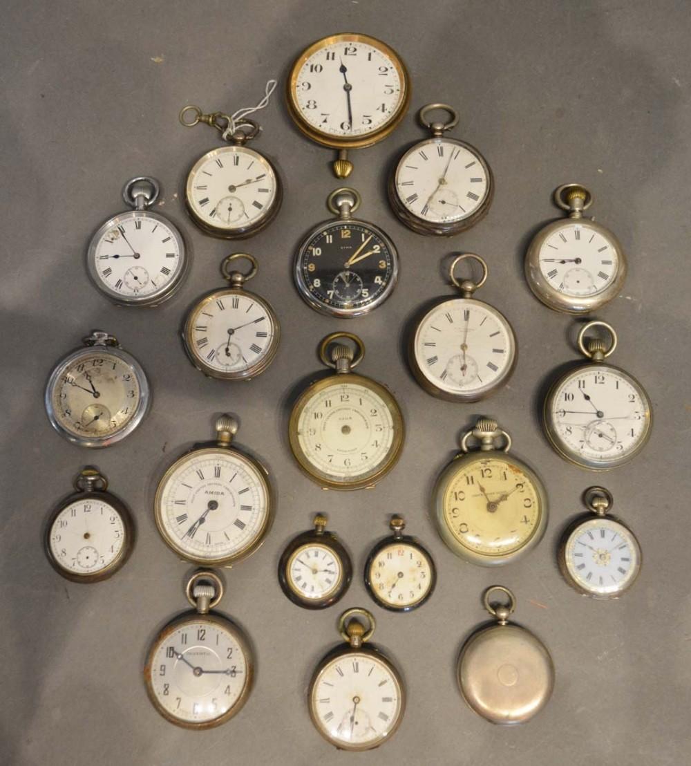A Silver Cased Pocket Watch, together with a collection of other pocket watches
