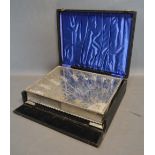 A Birmingham Silver Large Presentation Cigar Box within fitted lined case, 44oz all in, 26.5 x 20cm