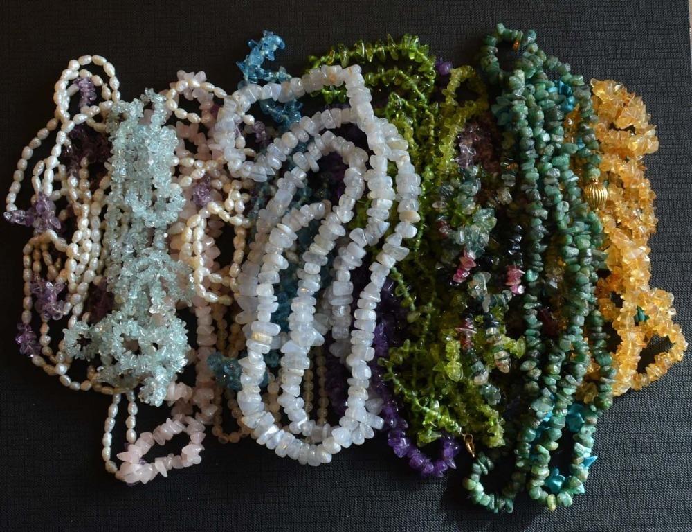 A Coral Woven Bead Necklace, together with various other bead necklaces including amethyst and pearl - Image 2 of 2