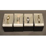 A Timex Stainless Steel Cased Ladies Wristwatch, together with three other similar by Timex