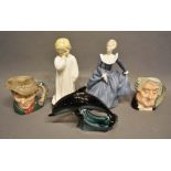 A Royal Doulton Figurine, Fragrance, HN2334, together with another, Darling, HN1319, two Royal