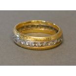 An 18 Carat Gold Diamond Full Eternity Ring, 7.3 grammes