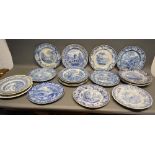 A Large Collection of 19th Century Transfer Printed Plates and Bowls, various scenes