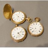 A Gold Plated Pocket Watch by Elgin, together with two other gold plated pocket watches