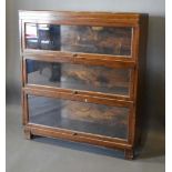 A Globe Wernicke Style Three Section Bookcase, 90cm wide, 29cm deep, 100cm high