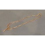 A 9 Carat Gold Albert Watch Chain of linked form, 22.1 grammes