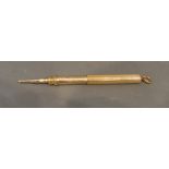A 15 Carat Gold Propelling Pencil by S Mordan & Co, 24.6 grammes all in