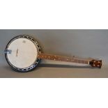 A Gibson TB100 Tenor Banjo, circa 1965, with mahogany neck and rosewood fingerboard and maple