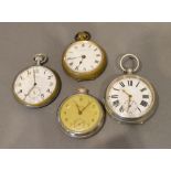 A Cyma Military Pocket Watch, together with three other pocket watches