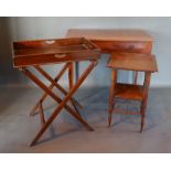 A 19th Century Mahogany Side Table with a frieze drawer raised upon square tapering legs, together