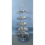 A Five Tier Cake Stand Of Circular Form, 80cm tall