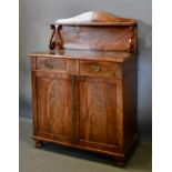 A 19th Century Mahogany Chiffonier, the shaped galleried back above a moulded top with two frieze