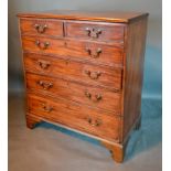 A 19th Century Mahogany Chest, the moulded top above two short and four long graduated drawers