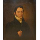 Early 19th Century English School, Half Length Portrait of a Gentleman in Period Dress, oil on