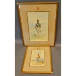 Study of an Officer in Uniform, Huntingdonshire 31st Regiment, signed F Clark and dated 1820, 17 x