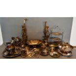 A Collection of Silver Plated Items to include a three piece tea service, together with a pair of