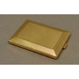 A 9 Carat Gold Match Case by the Goldsmiths and Silversmiths Company, 37.6 grammes