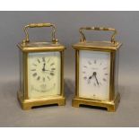 A French Brass Cased Carriage Clock retailed by John Walker, Regent Street, London, together with