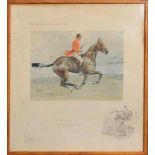 Charles Johnson Payne, 'Snaffles', 1886-1967, The Sparrow Catching Sport, coloured print signed in