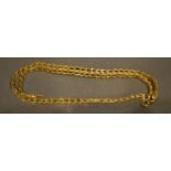 An 18 Carat Gold Linked Necklace, 17.5 grammes