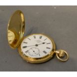 An 18 Carat Gold Full Hunter Pocket Watch by Dent, 57.4 grammes excluding movement