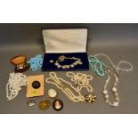 A Collection of Jewellery to include a costume necklace from the Attwood Collection and various bead