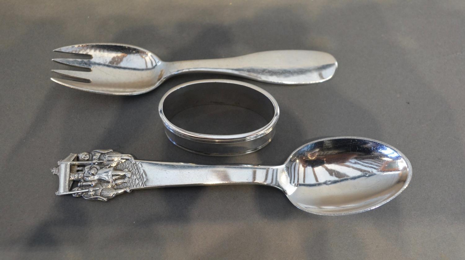 Evald Nielsen, a Danish Sterling Silver Christening Fork, together with a similar Danish silver