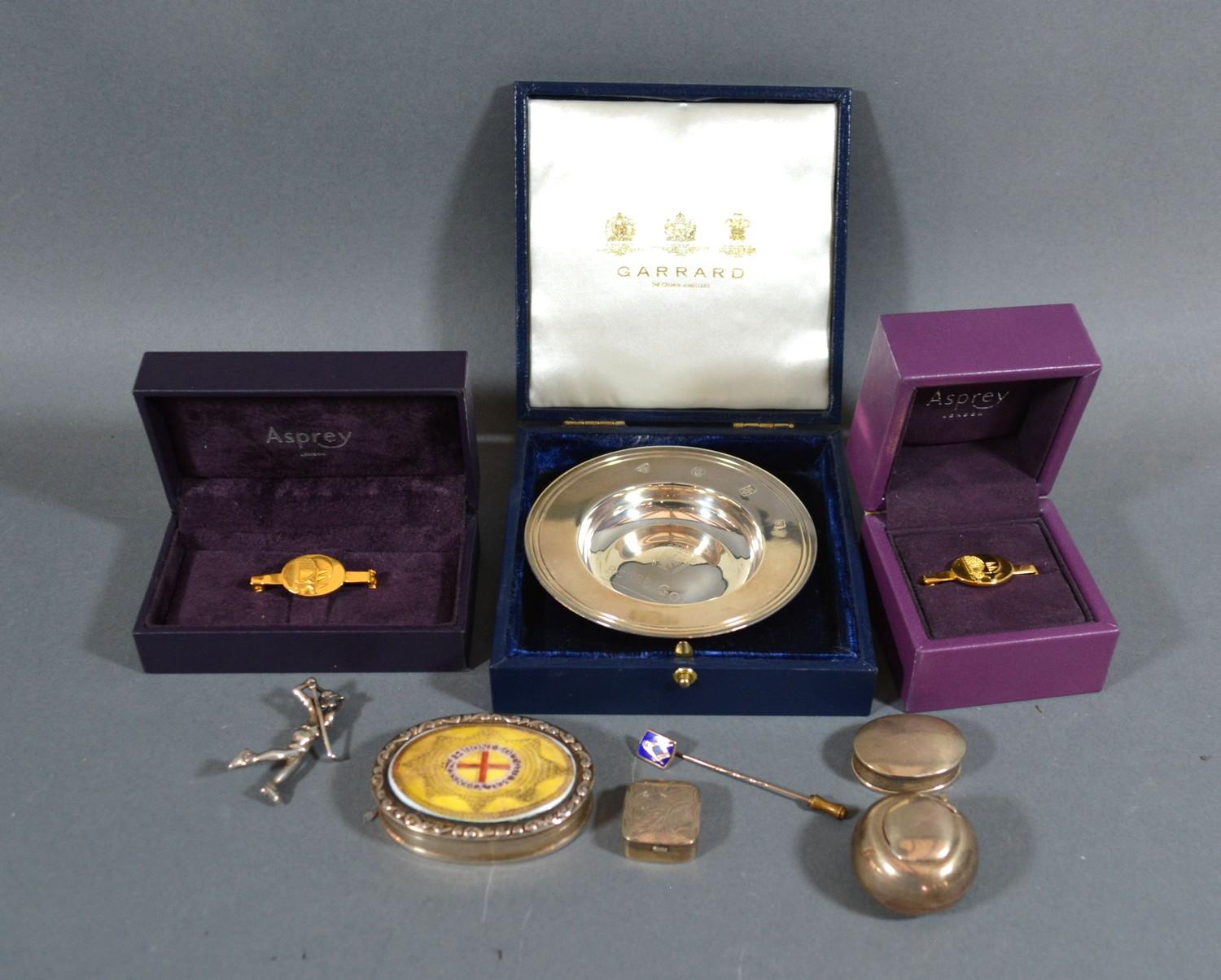 A Gold-Plated Brooch Golf Related by Aspreys together with another similar by Asprey, various