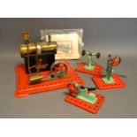 A Mamod Model Steam Engine with accessories
