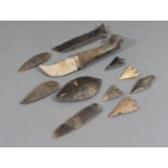 A Collection of Neolithic Arrow Heads and Implements