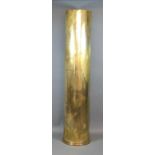 A First World War Brass Shell Case engraved with a serpent and marked on the base 29 Karlsruhe,