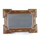 A Dutch Wall Mirror of Rectangular Form with Geometric Moulded Frame 51cm x 72cm