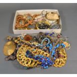 A Collection of Costume Jewellery, to include necklaces, brooches and other items.