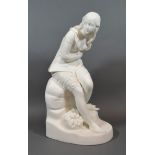 A Minton Parian figure in the form of Dorothea, impressed marks, 34cm tall
