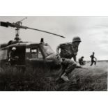 Horst Faas, Near Saigon South Vietnam April 4th 1965, photograph label Verso signed in pencil 36cm x