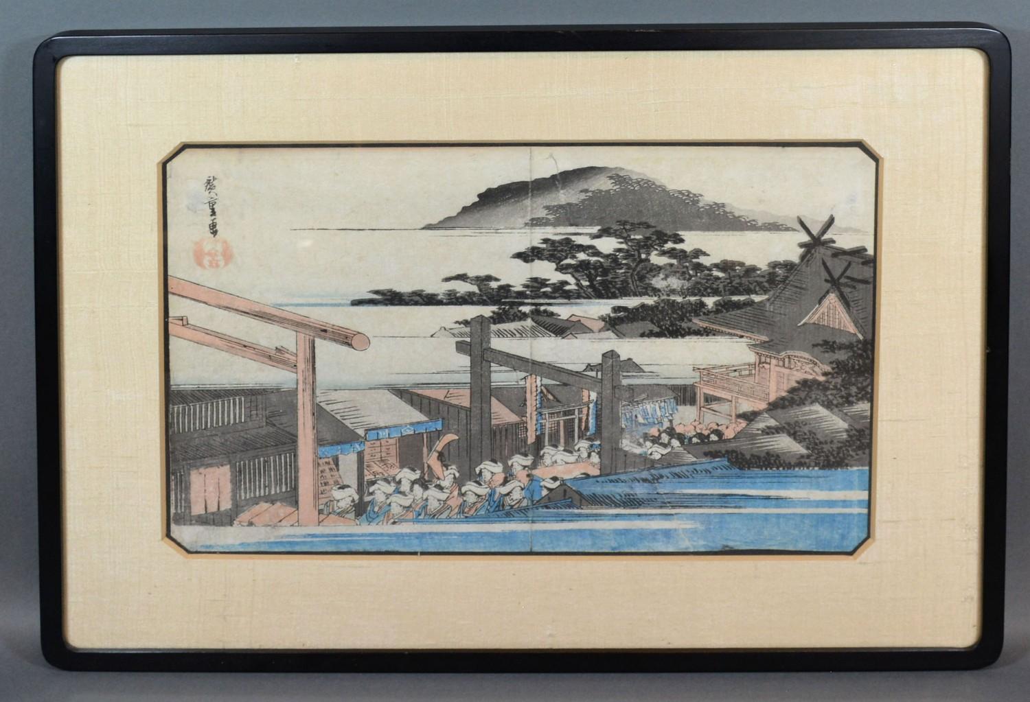 Hiroshige, woodblock, 22 x 34cm