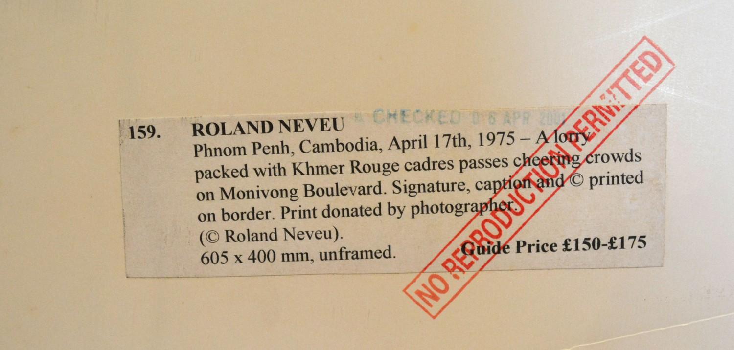Roland Neveu, Phnom Penh Cambodia April 17th 1975, photograph 41cm x 61cm - Image 2 of 2