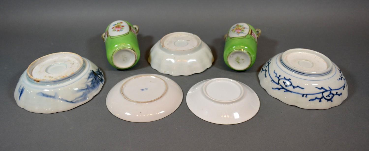 A Group of Three Japanese Underglaze Blue Decorated Bowls, together with two similar smaller and a - Image 2 of 2