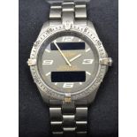 A Breitling Titanium Aerospace Repetition Minutes Quartz Pilots Wrist Watch Ref F65362, Serial
