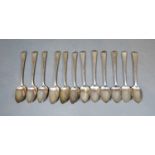 A Set of Twelve Silver Tea Spoons by Peter and William Bateman 6oz