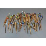 A Collection of Turned Wooden East Midlands Bobbins together with a collection of other bobbins