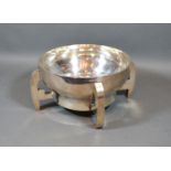A George V Silver Bowl of stylised form London 1911 Maker Elkington & Co 24cm diameter, 25oz