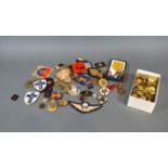 A Collection of Military Badges together with other related items to include coins and buttons