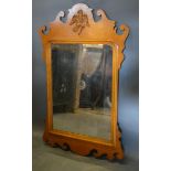 A Chippendale Style Wall Mirror, with eagle cresting 98cm high by 63cm wide