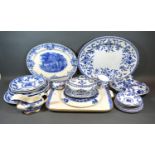 A Collection of Minton's Delft Blue Tea and Dinner Ware together with other similar blue and white
