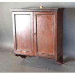 A Mahogany Wall Cabinet with two doors 52cm wide, 20cm deep, 59cm high