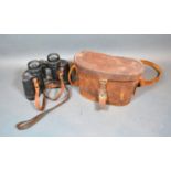 A Pair of Carl Zeiss Binoculars in fitted leather case
